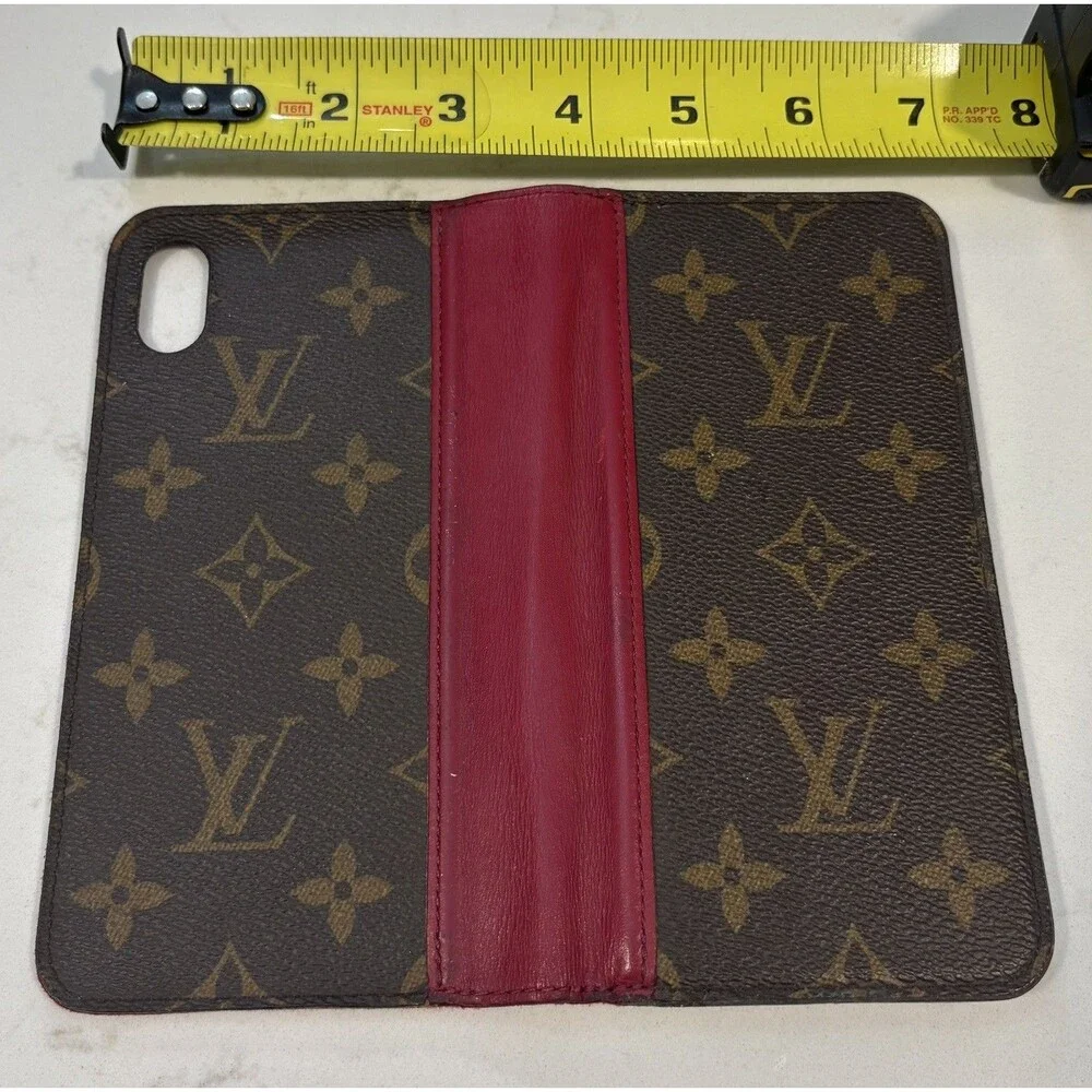 Authentic Louis Vuitton Monogram Folio iPhone X XS Wallet Case w Box & Dust Bag
